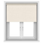 Rumba Blackout Cream Motorised Roller Blind