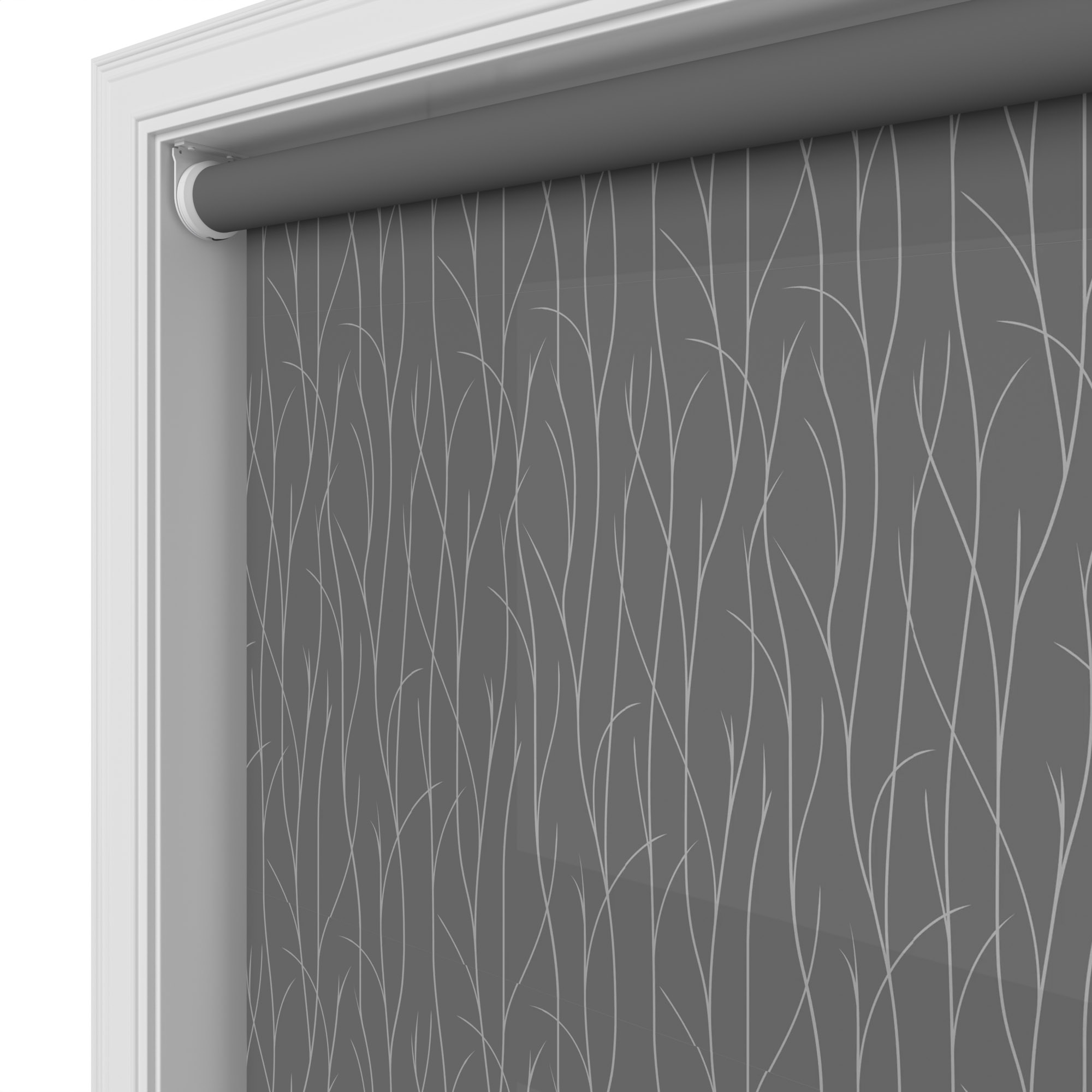 Reed Charcoal Shade Motorised Roller Blind - Image 4