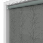 Barewood Graphite Motorised Roller Blind