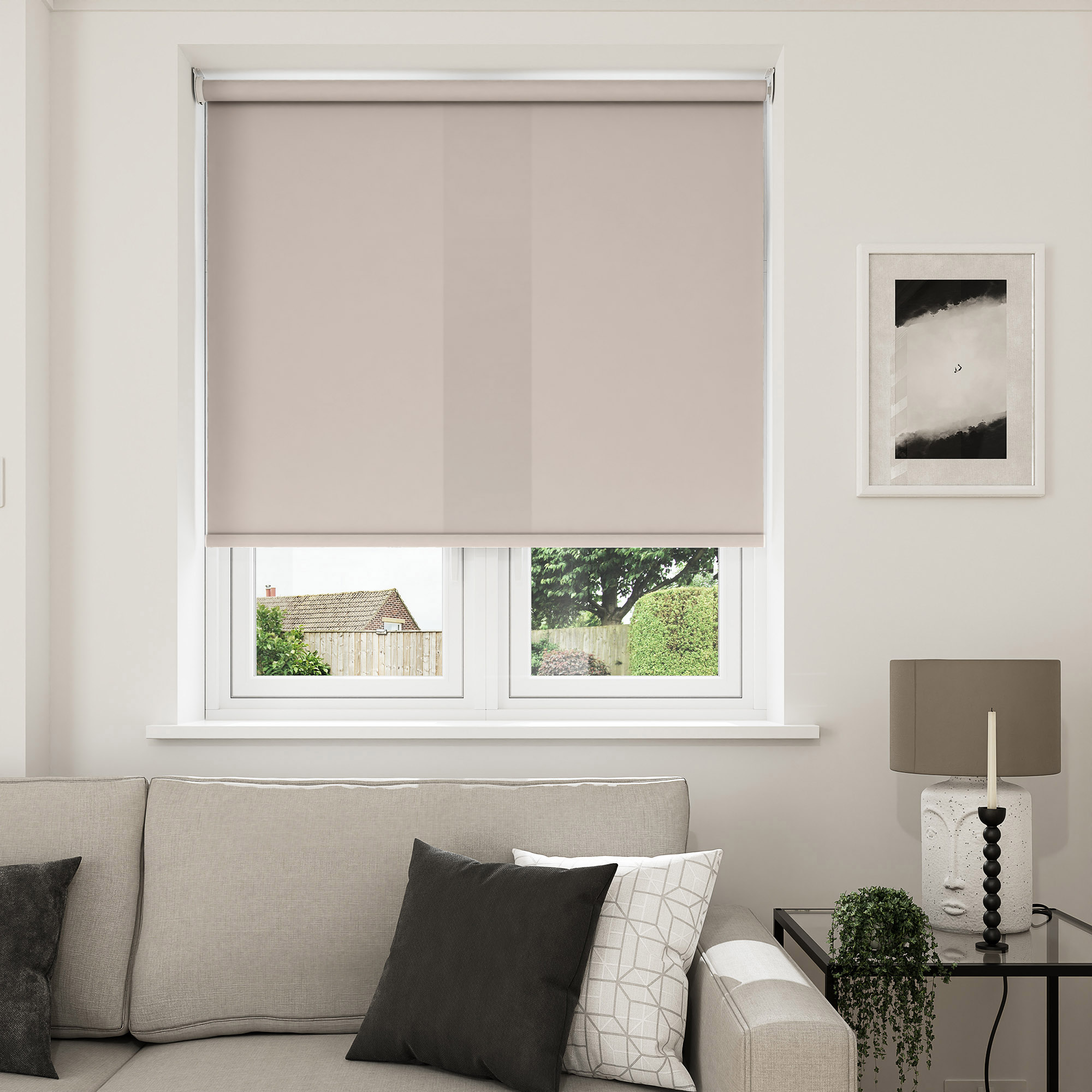 Accent Blush Haze Motorised Roller Blind - Image 7