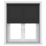 Dover Jet Black Motorised Roller Blind