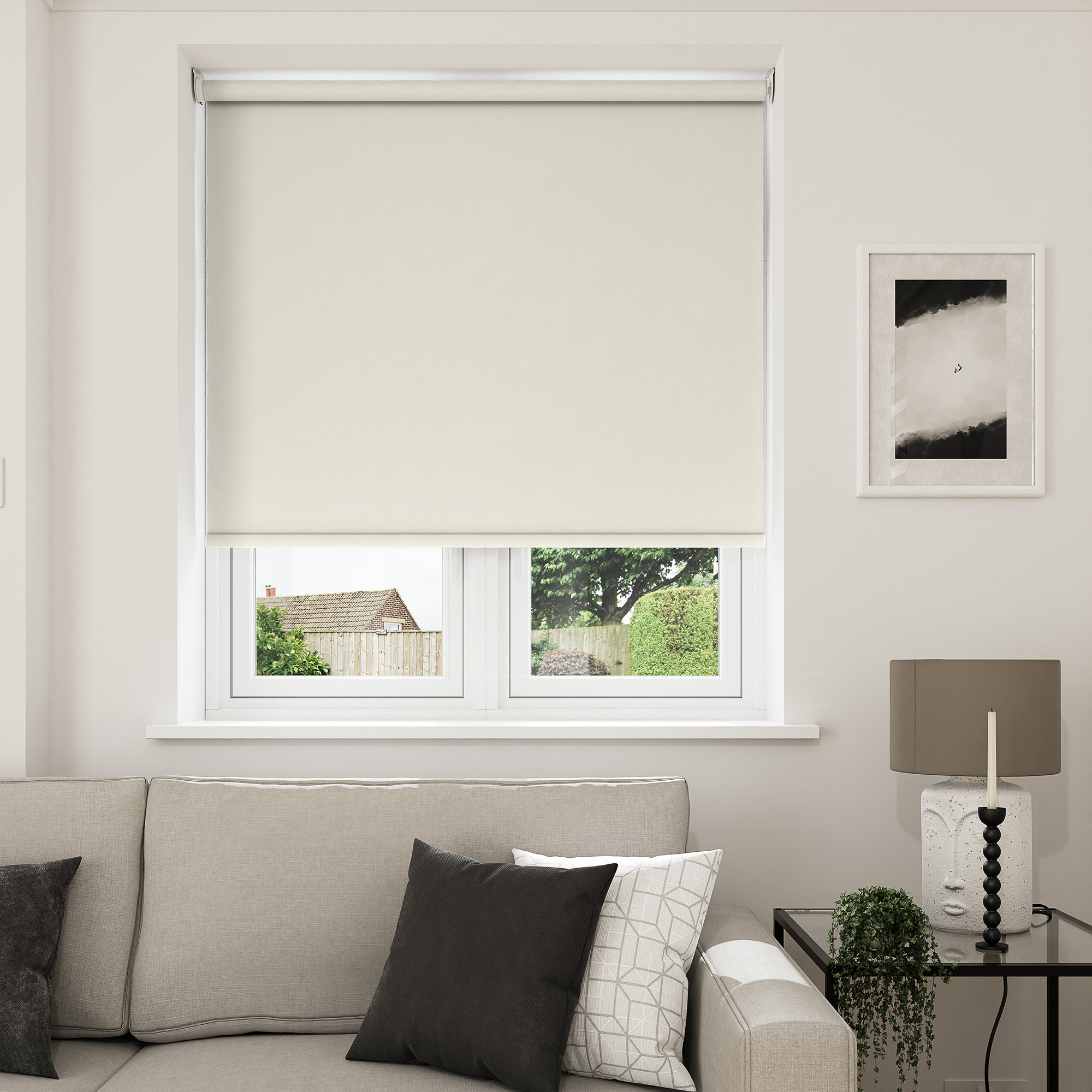 Accent Blackout Soft Ivory Motorised Roller Blind - Image 7