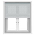 Dawn Fusion Silver Motorised Roller Blind