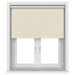 Huxley Blackout Soft Biscuit Motorised Roller Blind