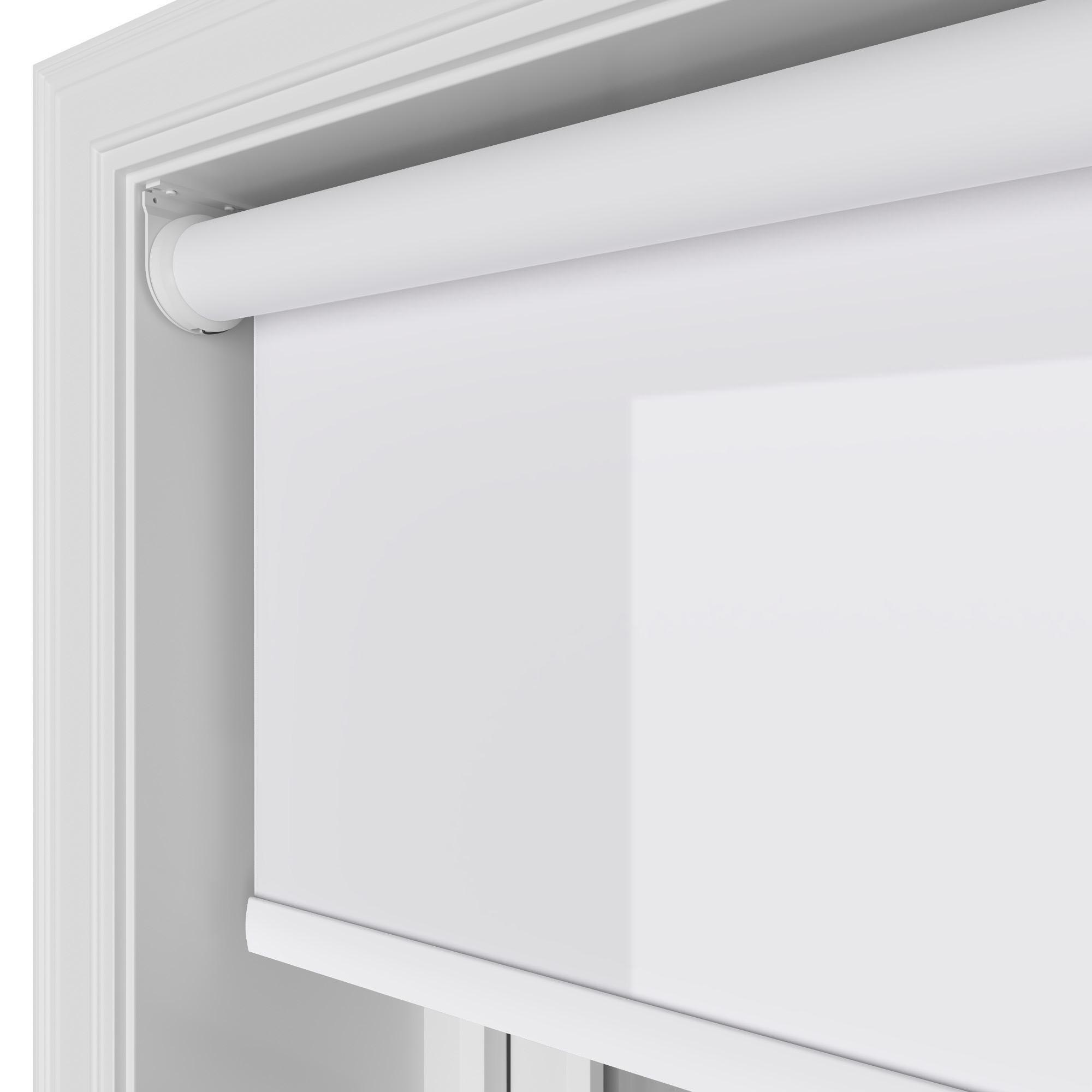 Easton Snowy White Motorised Roller Blind - Image 4