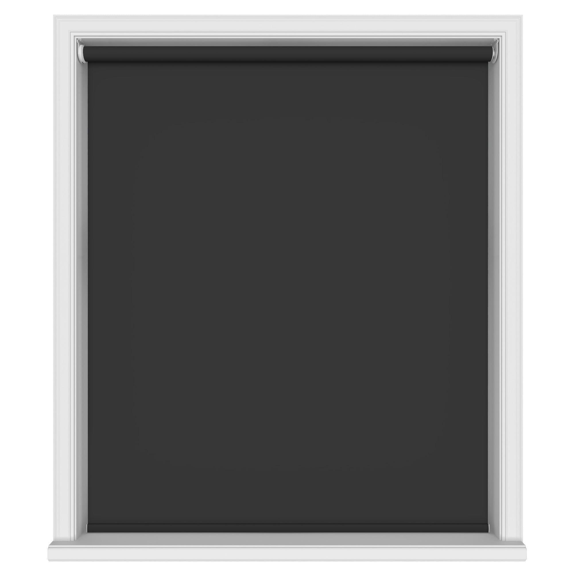 Easton Blackout Onyx Black Motorised Roller Blind - Image 2