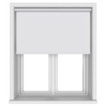Easton Blackout Naro White Motorised Roller Blind