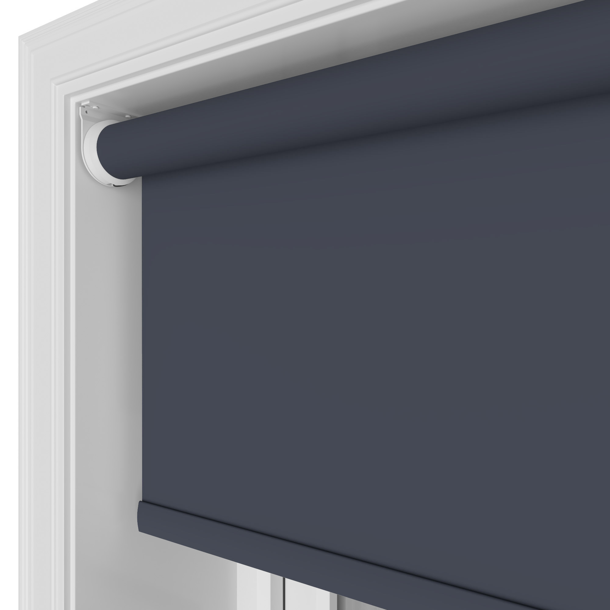 Easton Blackout Midnight Navy Motorised Roller Blind - Image 4