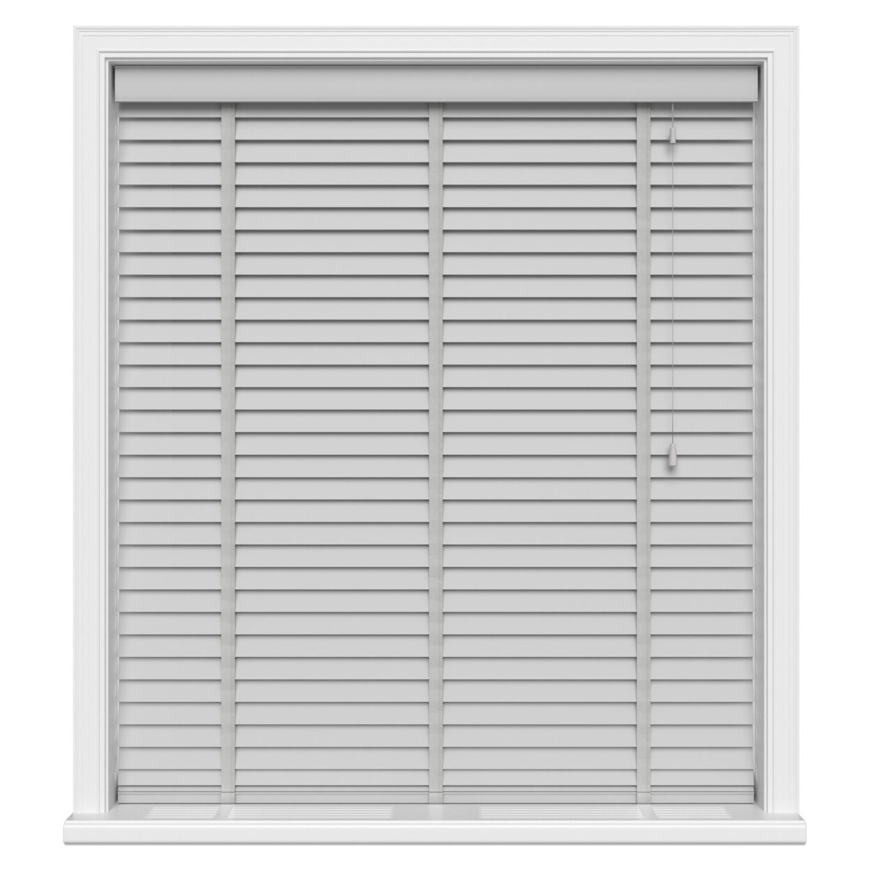 Stillwater Soft Grey Real Wood With Tapes Motorised
